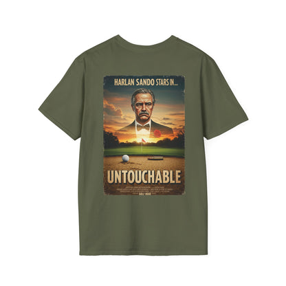 UNTOUCHABLE T-Shirt - Starring HARLAN SAND-O - Golf Noir Signature Apparel
