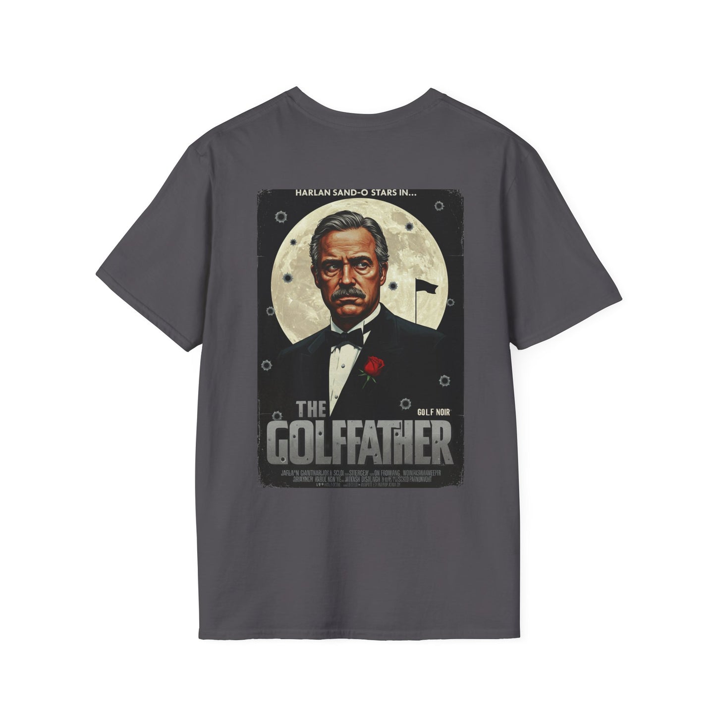 THE GOLFFATHER T-Shirt - Starring HARLAN SAND-O- Golf Noir Signature Apparel