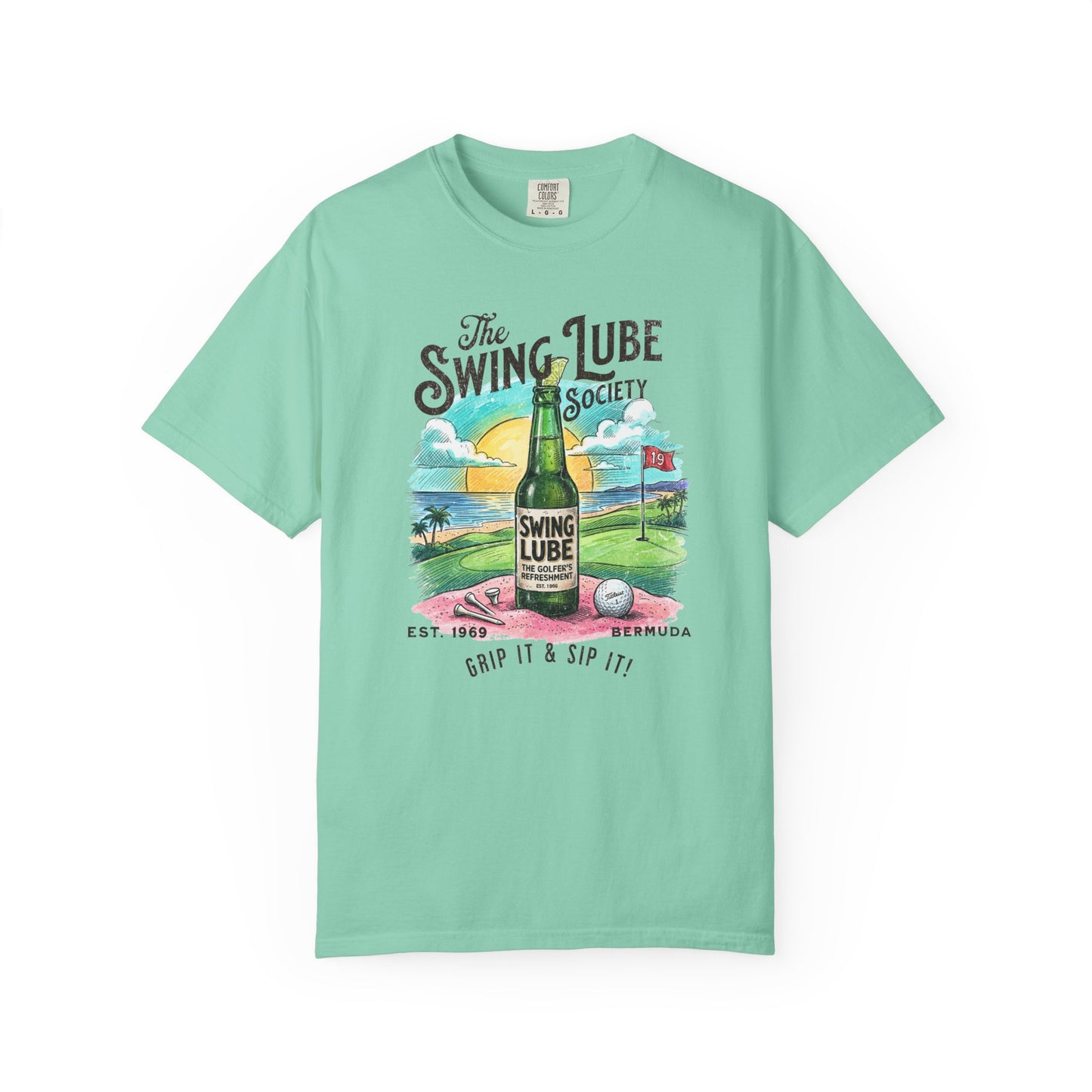 Grip It & Sip It T-Shirt 1 — Swing Lube Society Signature Apparel