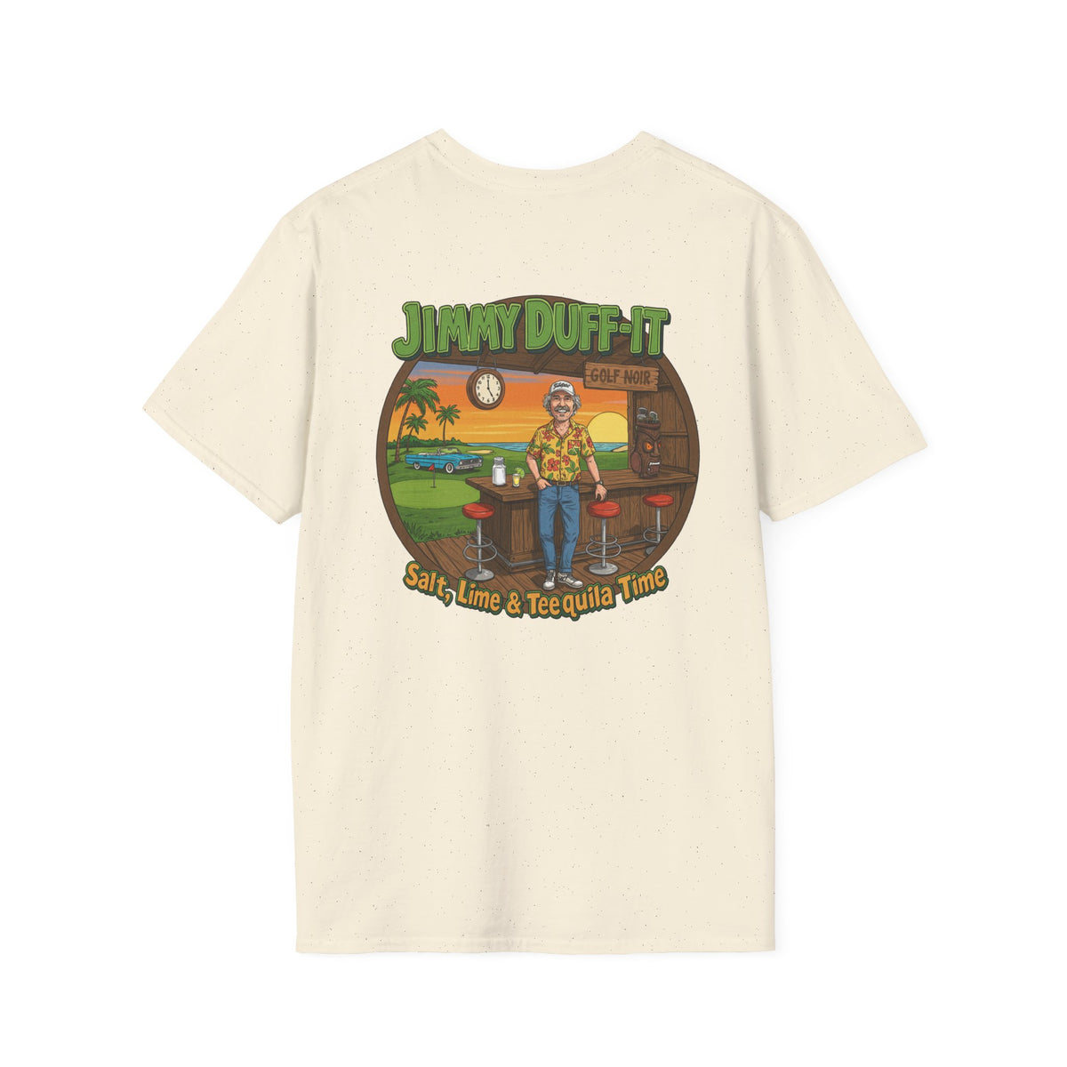 SALT, LIME, & TEEQUILA TIME T-Shirt - Starring JIMMY DUFF-IT - Golf Noir Signature Apparel