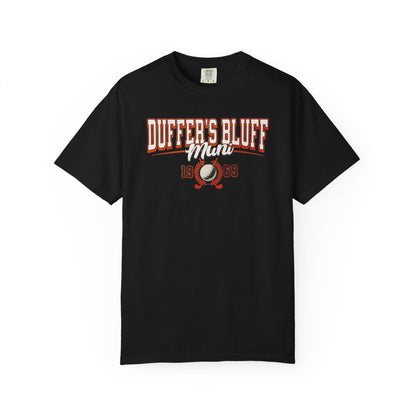 Duffer's Bluff Muni T-Shirt — Fictional Fairways Signature Apparel