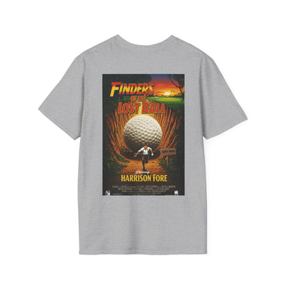 FINDERS OF THE LOST BALL T-Shirt - Starring HARRISON FORE- Golf Noir Signature Apparel