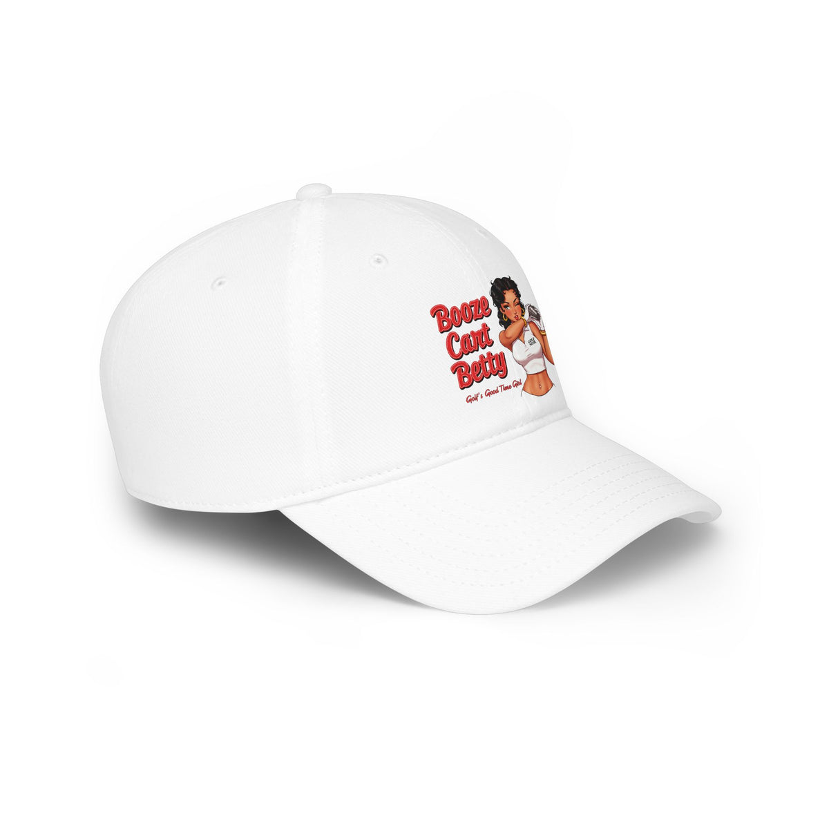 Booze Cart Betty Low Profile Baseball Cap — Golf Noir Statement Headwear