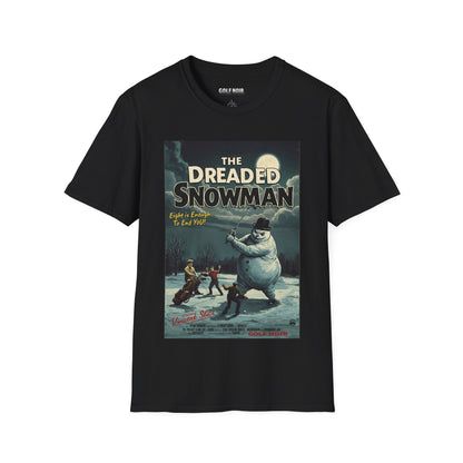 THE DREADED SNOWMAN T-Shirt - Starring VINCENT SLICE- Golf Noir Signature Apparel
