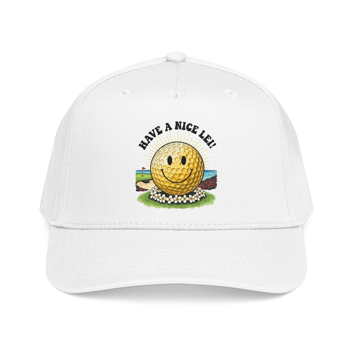Have a Nice Lei Mid-Profile Baseball Cap - It's a Golf Day Statement Headwear