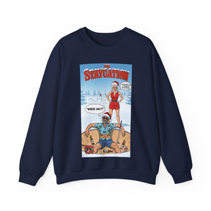 Staycation Crewneck Sweatshirt – A SHANKA CLAUS Design (“Where Am I?”)