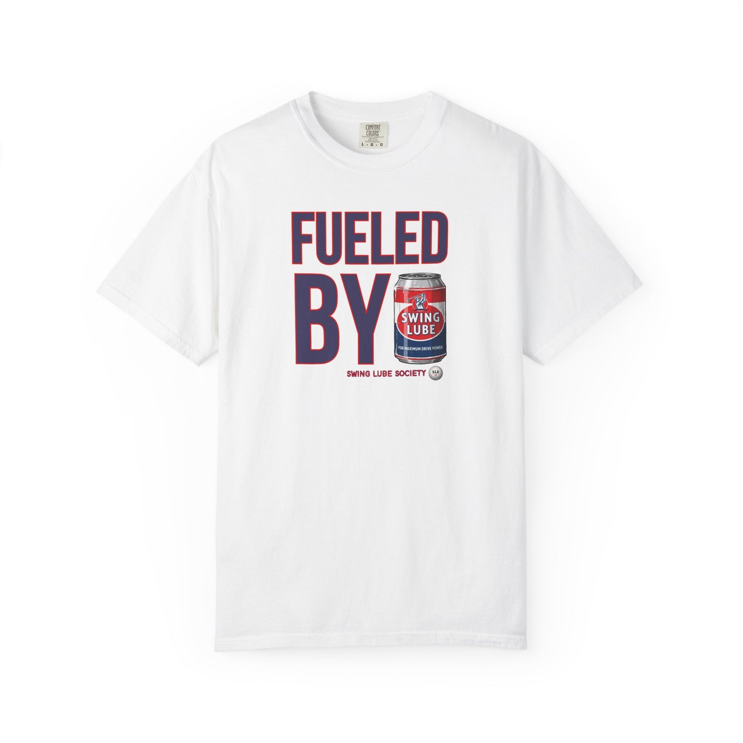 Fueled By Swing Lube Golf Tee — Swing Lube Society Signature Apparel