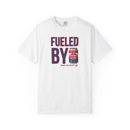 Fueled By Swing Lube Golf Tee — Swing Lube Society Signature Apparel