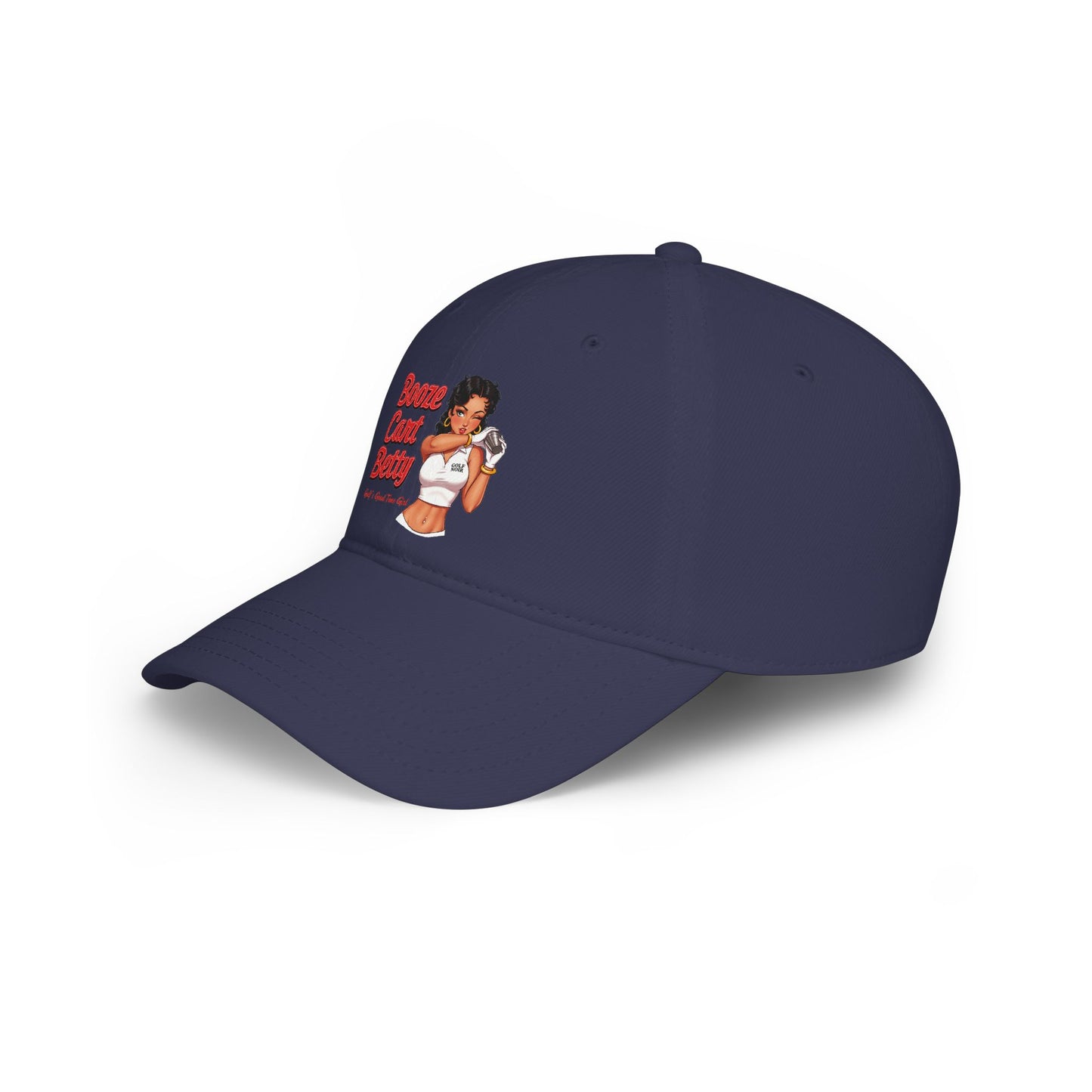 Booze Cart Betty Low Profile Baseball Cap — Golf Noir Statement Headwear