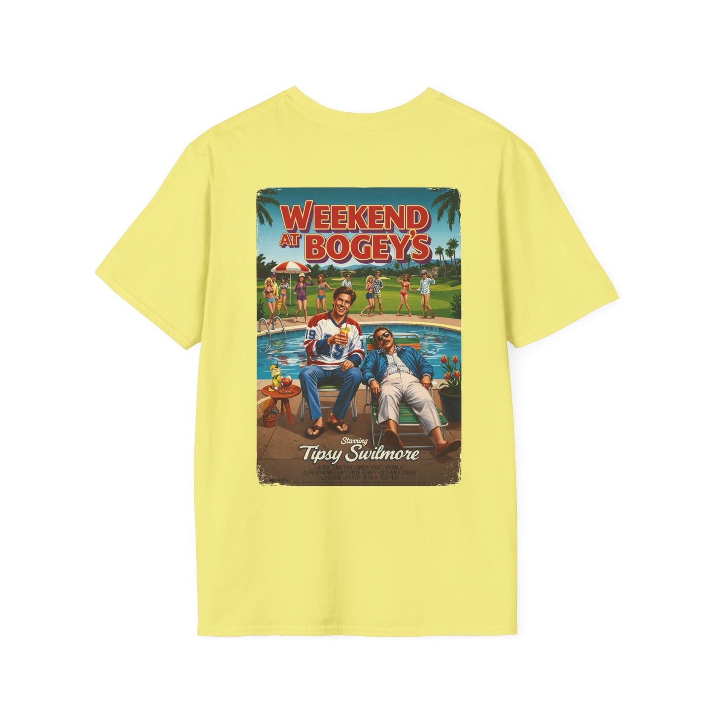WEEKEND AT BOGEY'S T-Shirt - Starring TIPSY SWILMORE- Golf Noir Signature Apparel