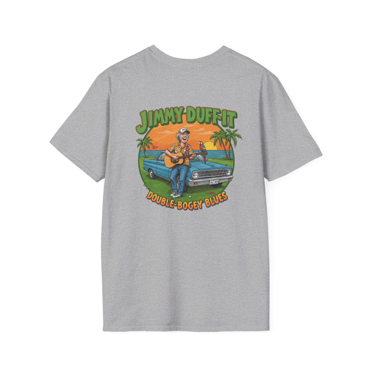 DOUBLE BOGEY BLUES T-Shirt - Starring JIMMY DUFF-IT- Golf Noir Signature Apparel