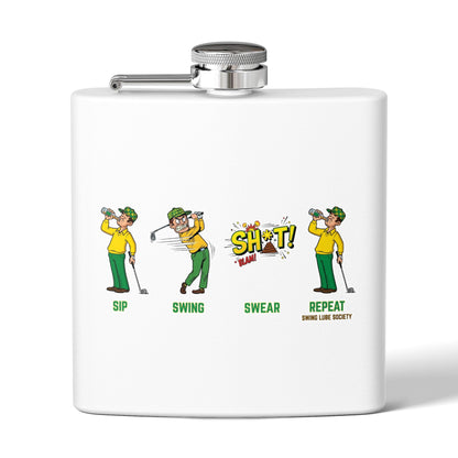 'Sip Swing Swear Repeat' Flask - Swing Lube Society All World Accessories