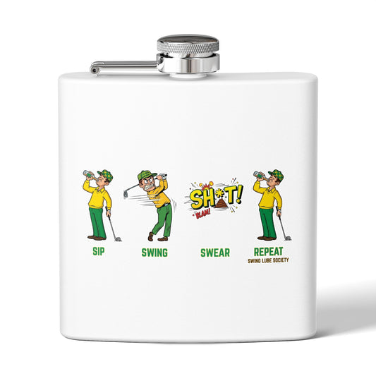 'Sip Swing Swear Repeat' Flask - Swing Lube Society All World Accessories