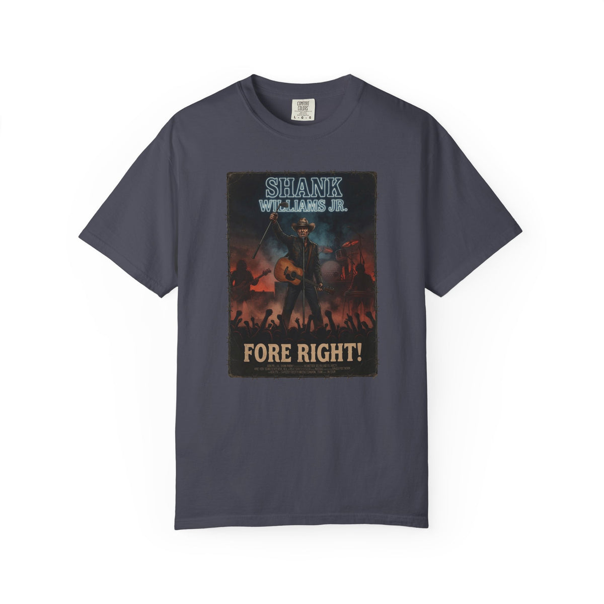 Shank Williams Jr. 'Fore Right!' Vintage Concert T-Shirt