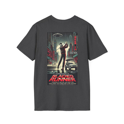 BLADED RUNNER T-Shirt - Starring HARRISON FORE- Golf Noir Signature Apparel