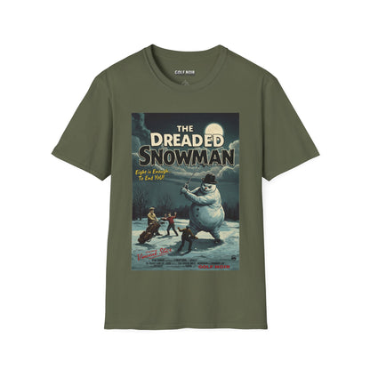 THE DREADED SNOWMAN T-Shirt - Starring VINCENT SLICE- Golf Noir Signature Apparel