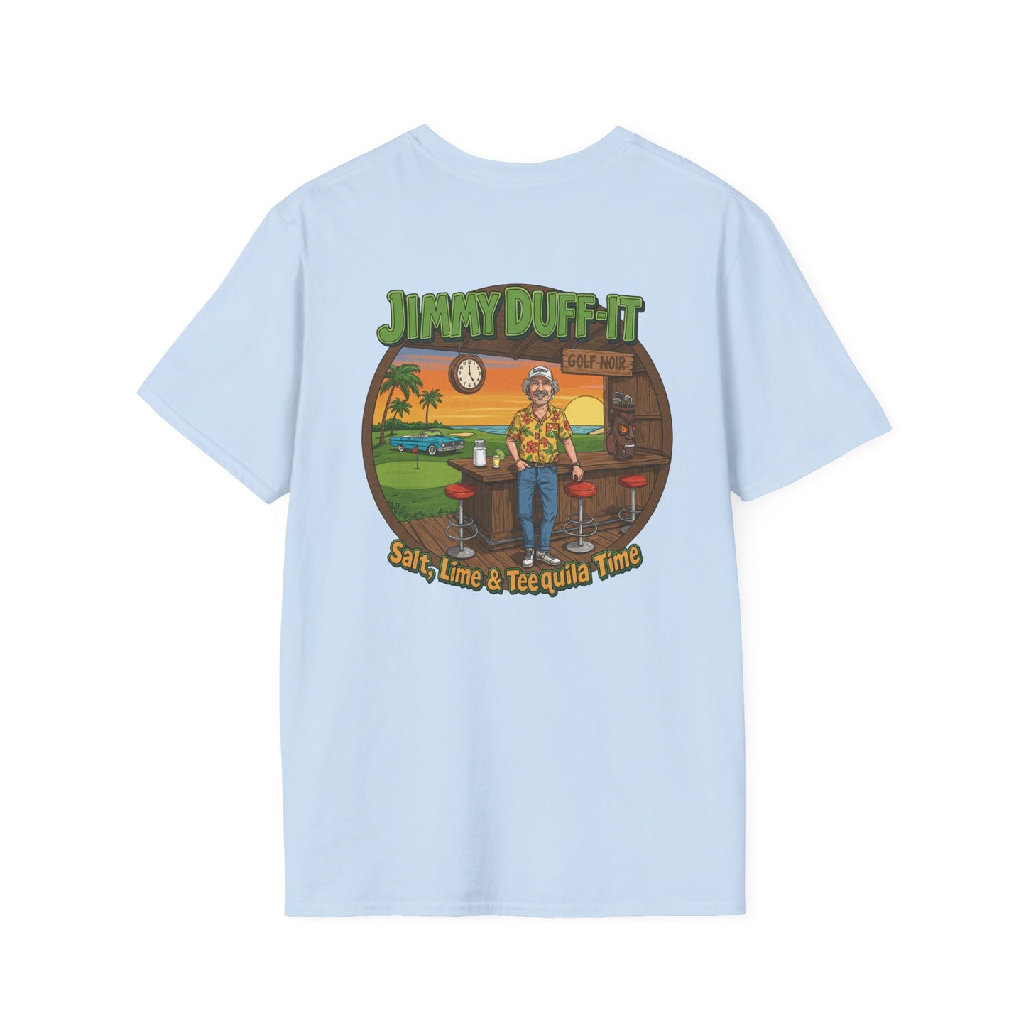 SALT, LIME, & TEEQUILA TIME T-Shirt - Starring JIMMY DUFF-IT - Golf Noir Signature Apparel