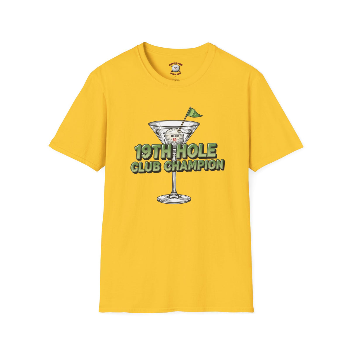 19th Hole Club Champion T-Shirt — XXX-OUT Design Signature Apparel