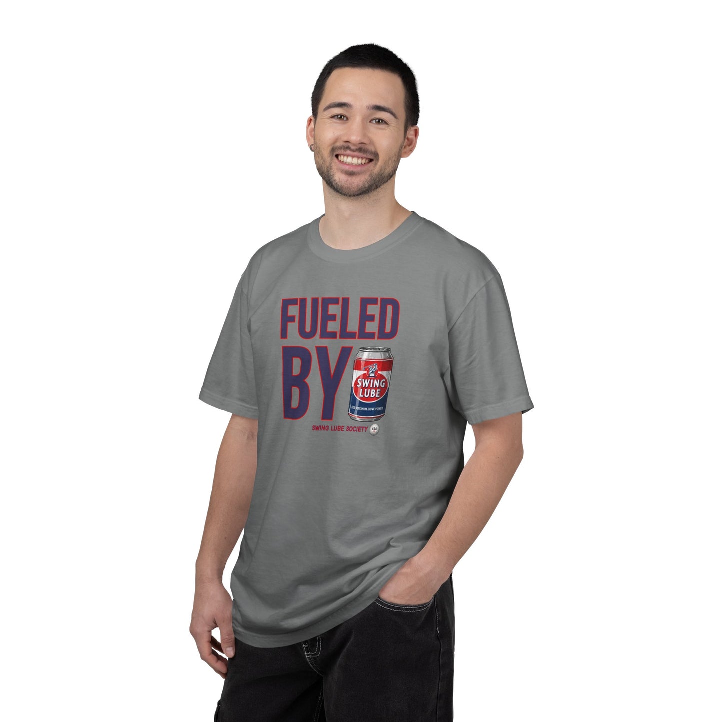 Fueled By Swing Lube Golf Tee — Swing Lube Society Signature Apparel