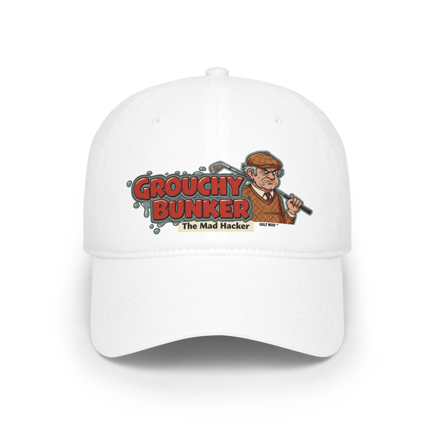 Grouchy Bunker "The Mad Hacker" Baseball Cap - Golf Noir Statement Headwear