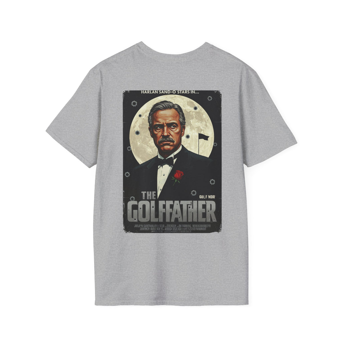 THE GOLFFATHER T-Shirt - Starring HARLAN SAND-O- Golf Noir Signature Apparel