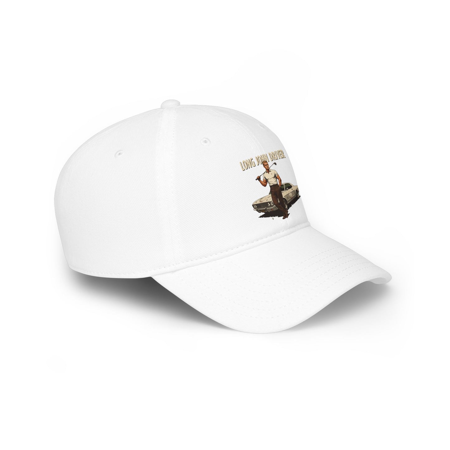 Long John Driver Baseball Cap — Golf Noir Statement Headwear