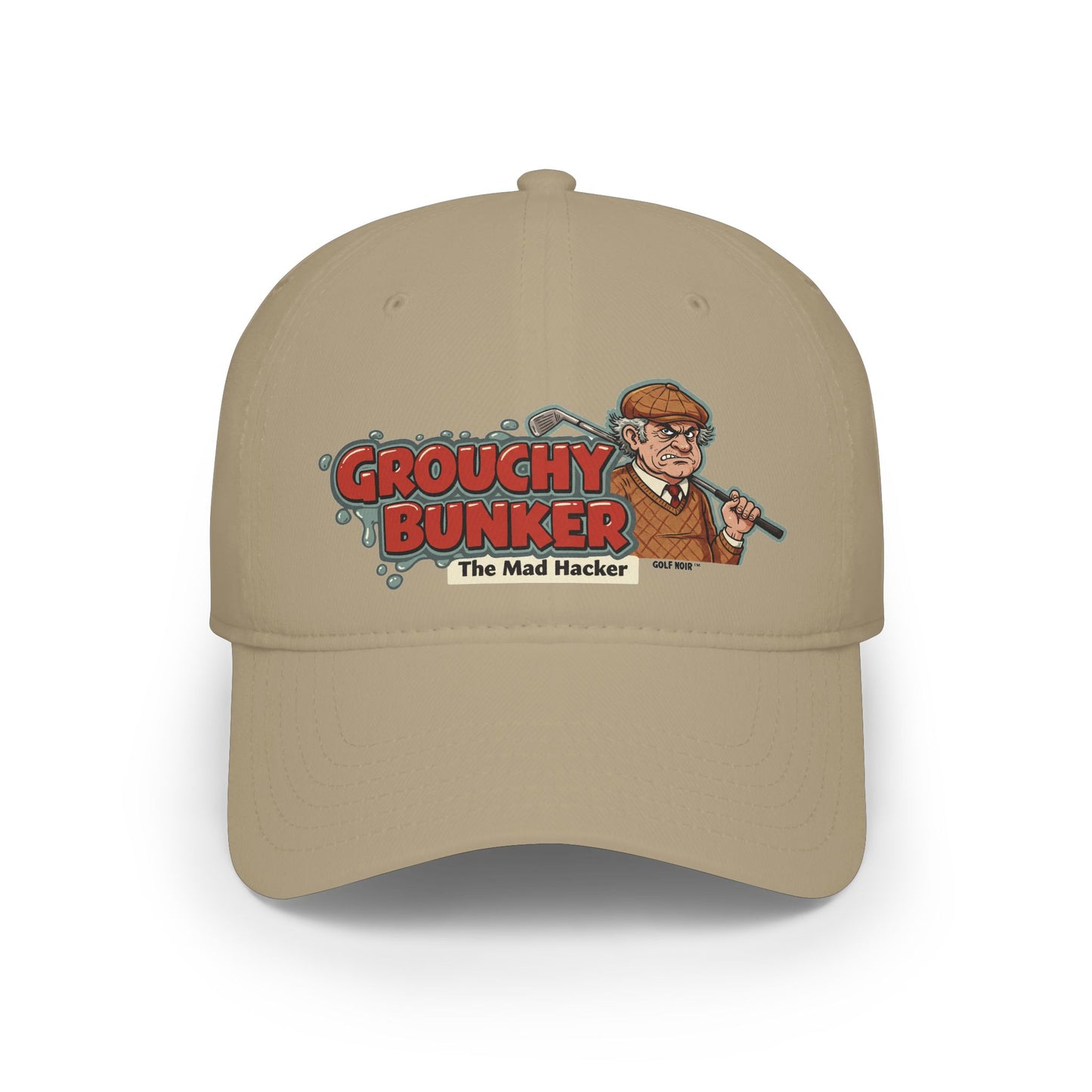 Grouchy Bunker "The Mad Hacker" Baseball Cap - Golf Noir Statement Headwear