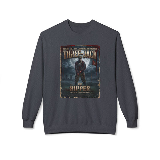 Three-Jack The Ripper Crewneck Sweatshirt - Starring Vincent Slice of GOLF NOIR apparel