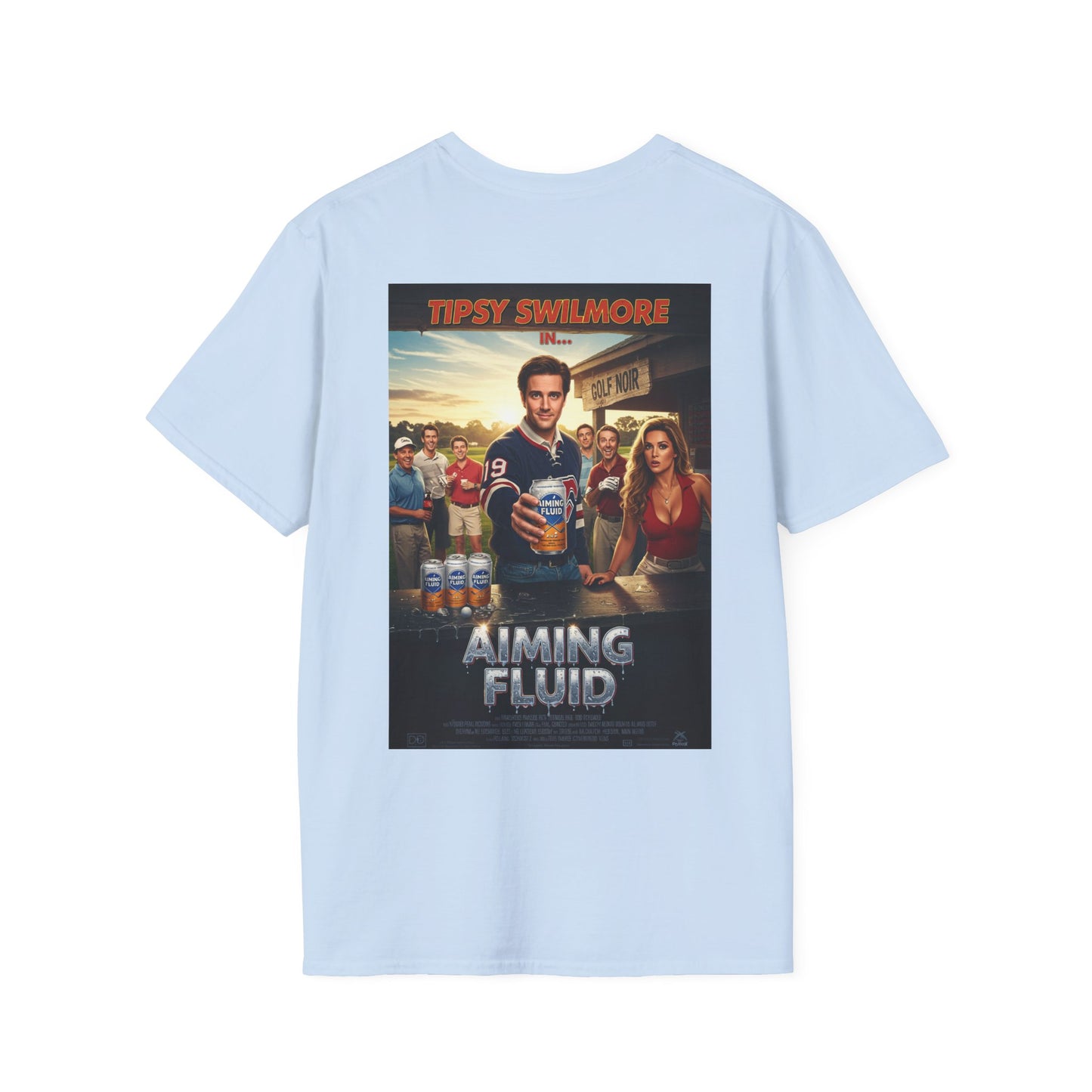 AIMING FLUID T-Shirt - Starring TIPSY SWILMORE- Golf Noir Signature Apparel