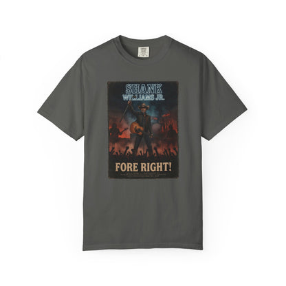 Shank Williams Jr. 'Fore Right!' Vintage Concert T-Shirt