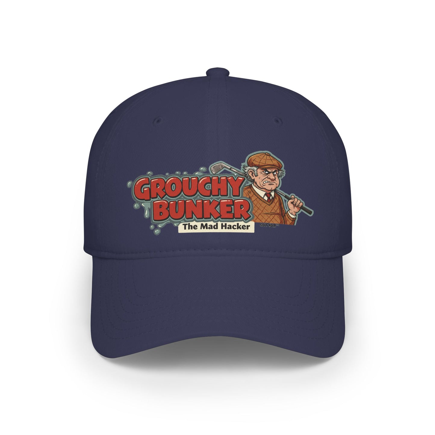 Grouchy Bunker "The Mad Hacker" Baseball Cap - Golf Noir Statement Headwear