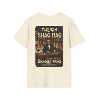 TALES FROM THE SHAG BAG T-Shirt - Starring THE LEGENDARY SHAGGER VANCE- Golf Noir Signature Apparel