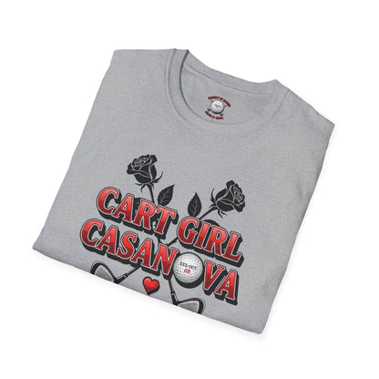 Cart Girl Casanova Golf T-Shirt — XXX-OUT Design Signature Apparel