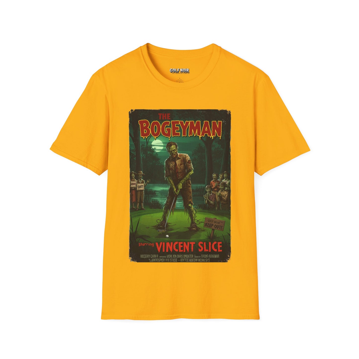 THE BOGEYMAN T-Shirt - Starring VINCENT - Golf Noir Signature Apparel