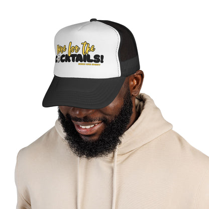 "Here for the Cocktails!" Trucker Cap - Swing Lube Society Headwear