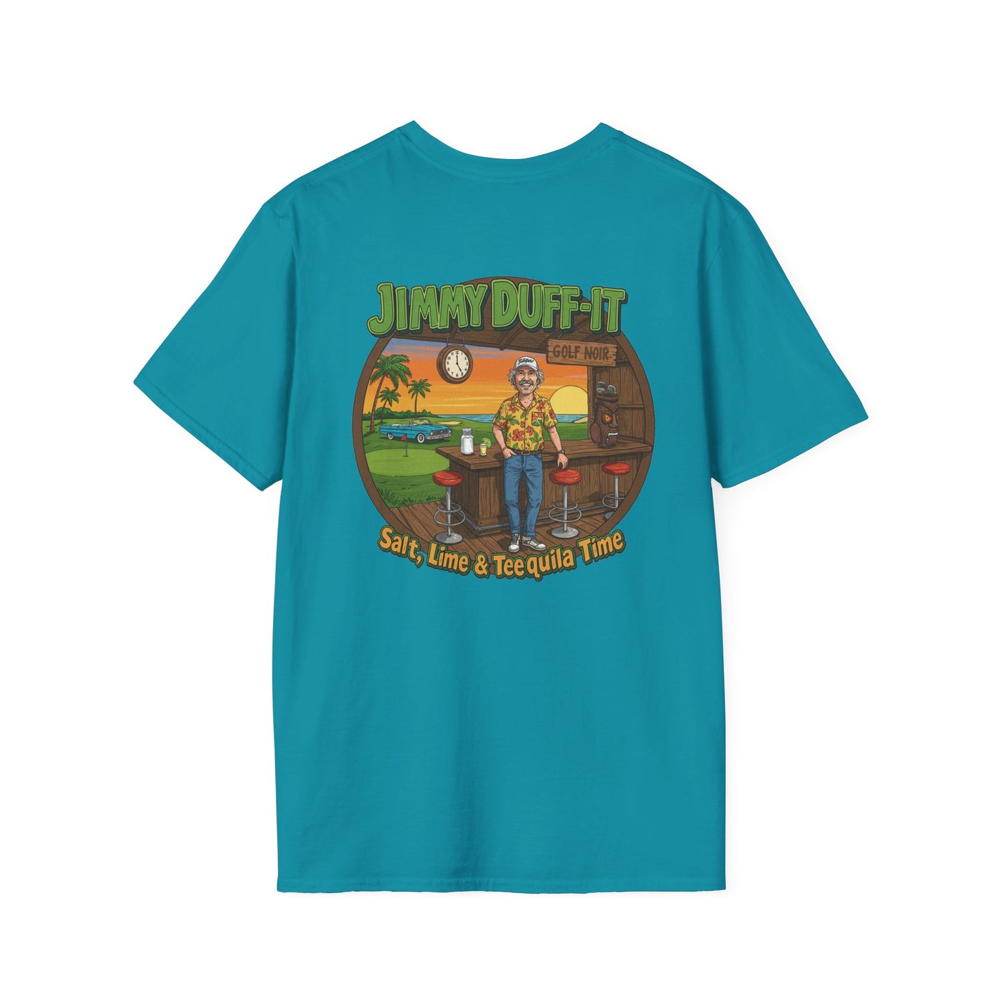 SALT, LIME, & TEEQUILA TIME T-Shirt - Starring JIMMY DUFF-IT - Golf Noir Signature Apparel