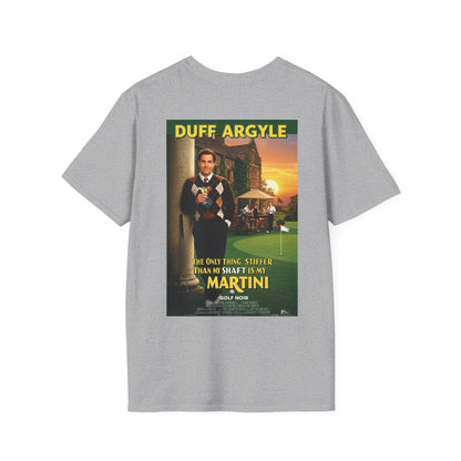 MARTINI SHAFT T-Shirt - Starring DUFF ARGYLE - Golf Noir Signature Apparel