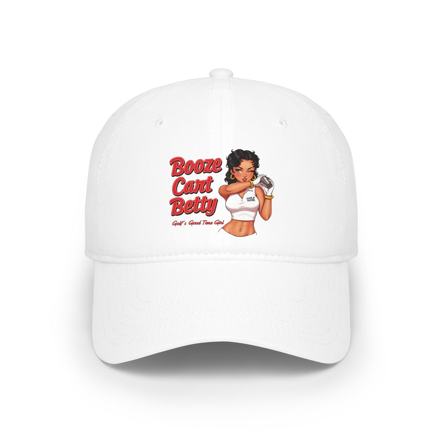 Booze Cart Betty Low Profile Baseball Cap — Golf Noir Statement Headwear