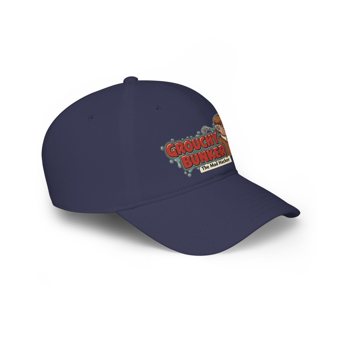 Grouchy Bunker "The Mad Hacker" Baseball Cap - Golf Noir Statement Headwear