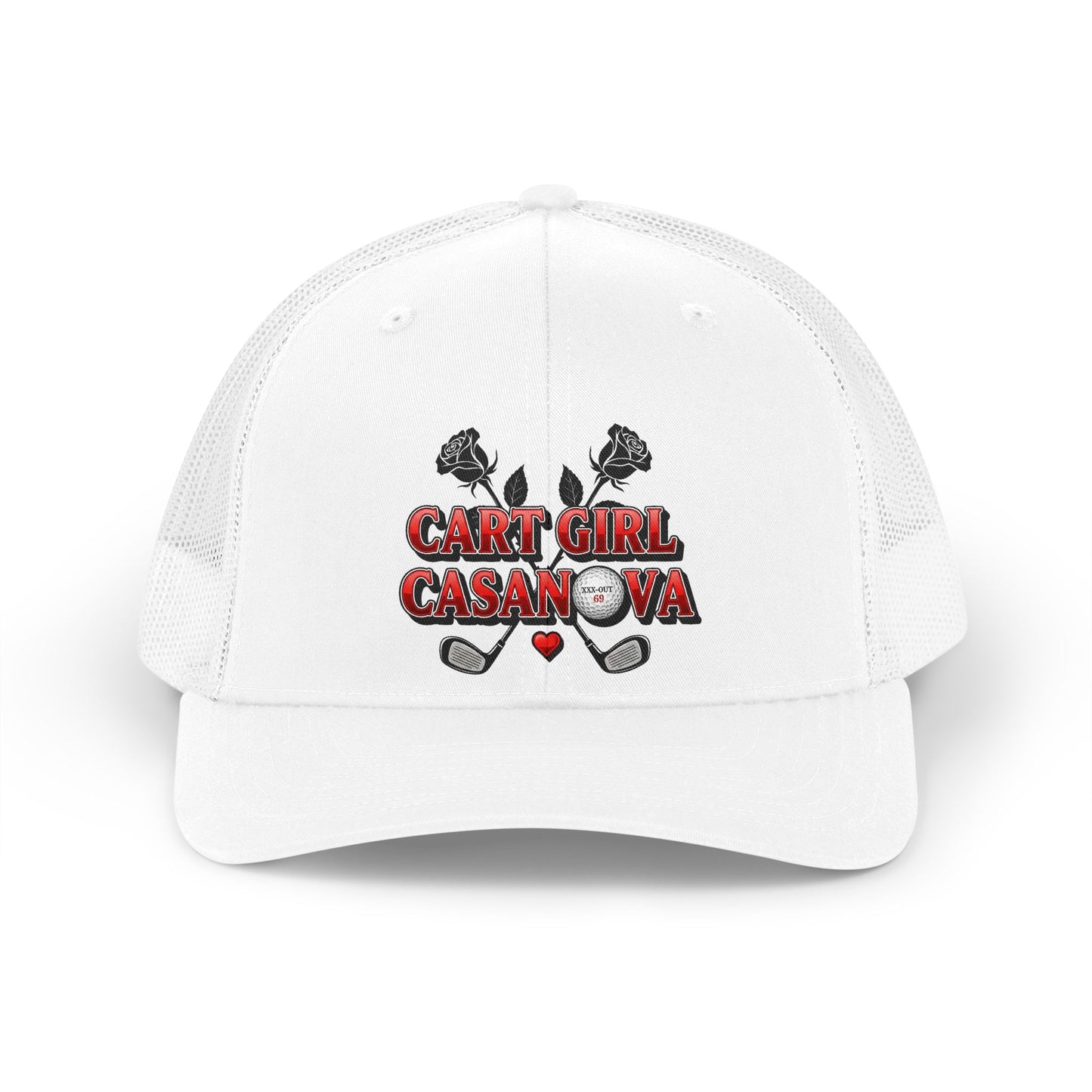 "Cart Girl Casanova" Retro Trucker Hat - XXX-OUT Designs Headwear