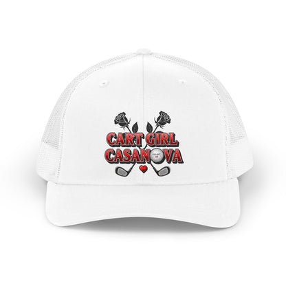 "Cart Girl Casanova" Retro Trucker Hat - XXX-OUT Designs Headwear