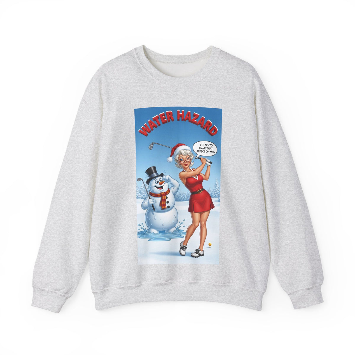SANDRA CLAUS Christmas Golf Sweatshirt — "Water Hazard"