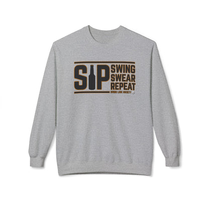 Sip, Swing, Swear, Repeat Midweight Sweatshirt - Swing Lube Society Signature Apparel