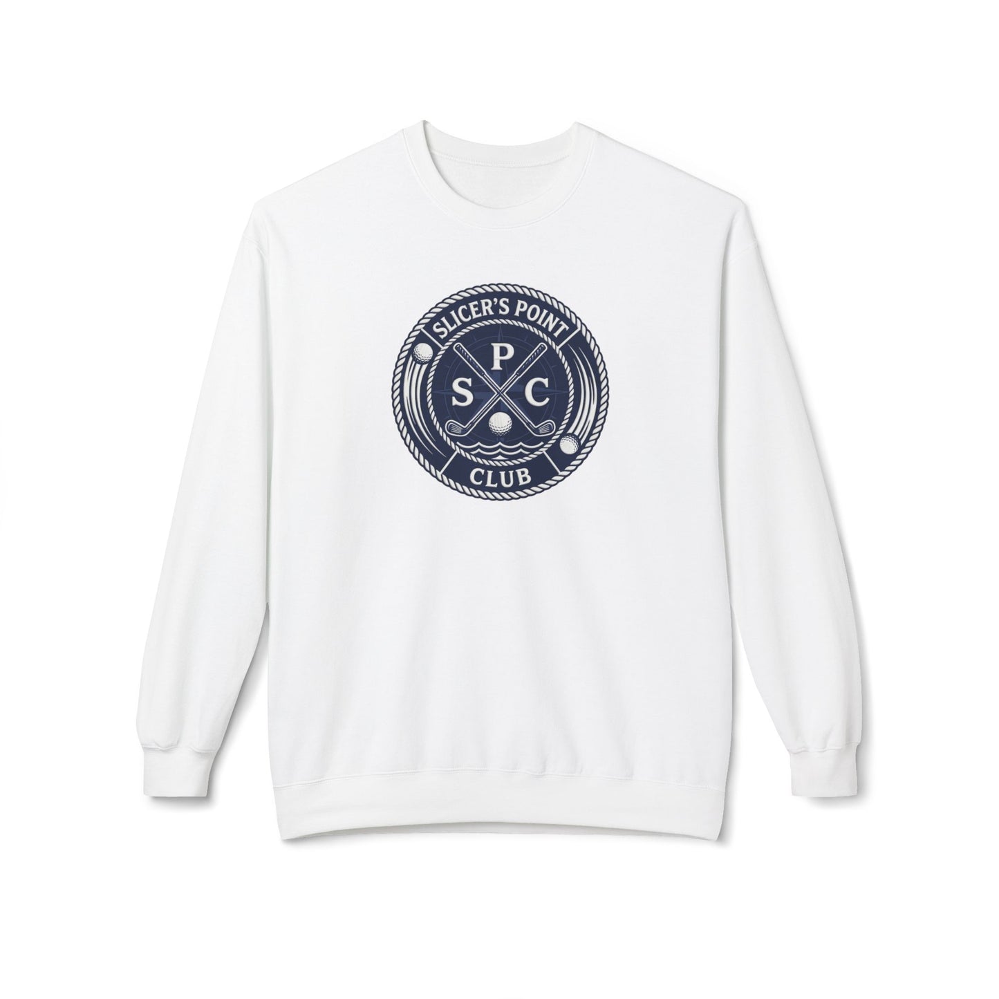 Slicer's Point Club Crewneck Sweatshirt — Fictional Fairways Signature Apparel