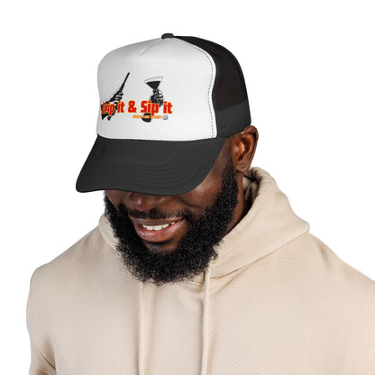 Grip It & Sip It Trucker Cap – Swing Lube Society Headwear