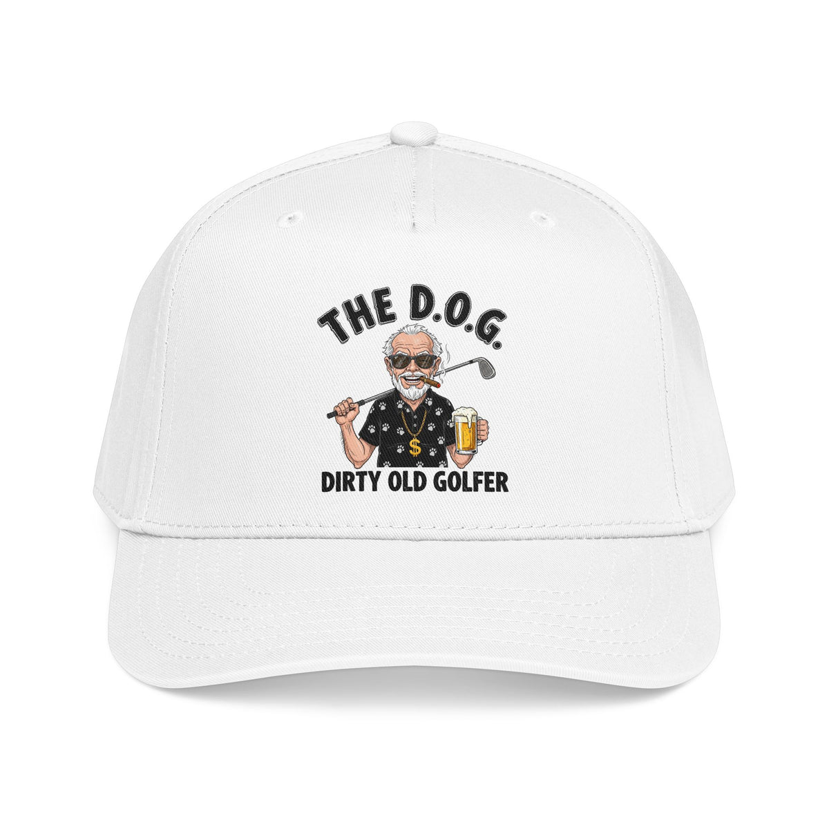 THE D.O.G. Baseball Cap — "The D.O.G. Dirty Old Golfer" Statement Headwear