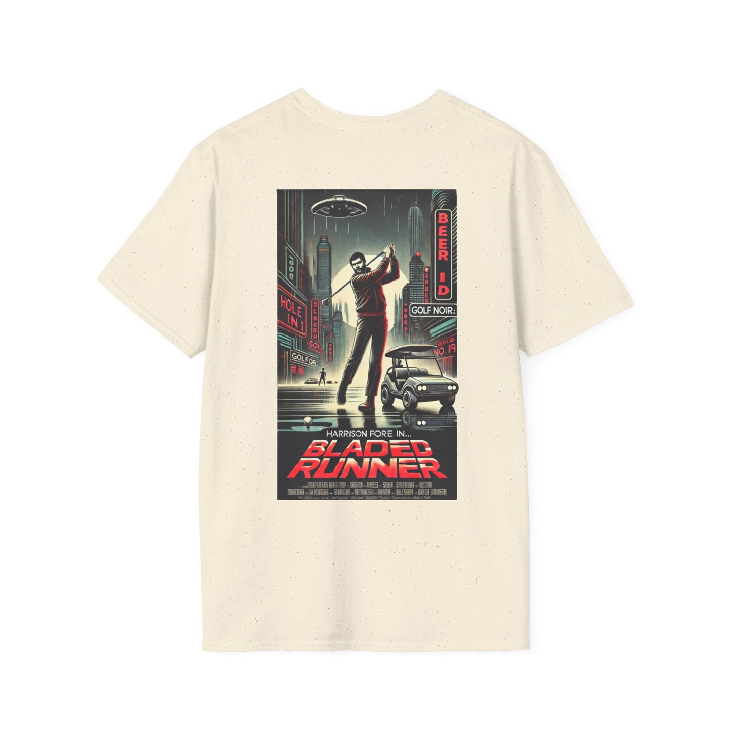 BLADED RUNNER T-Shirt - Starring HARRISON FORE- Golf Noir Signature Apparel
