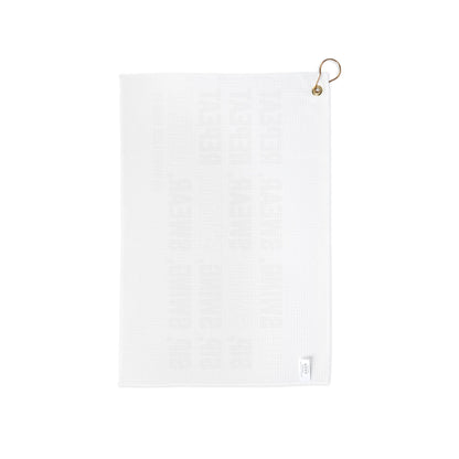 "Sip, Swing, Swear, Repeat" Swing Lube Society Trademark Towel