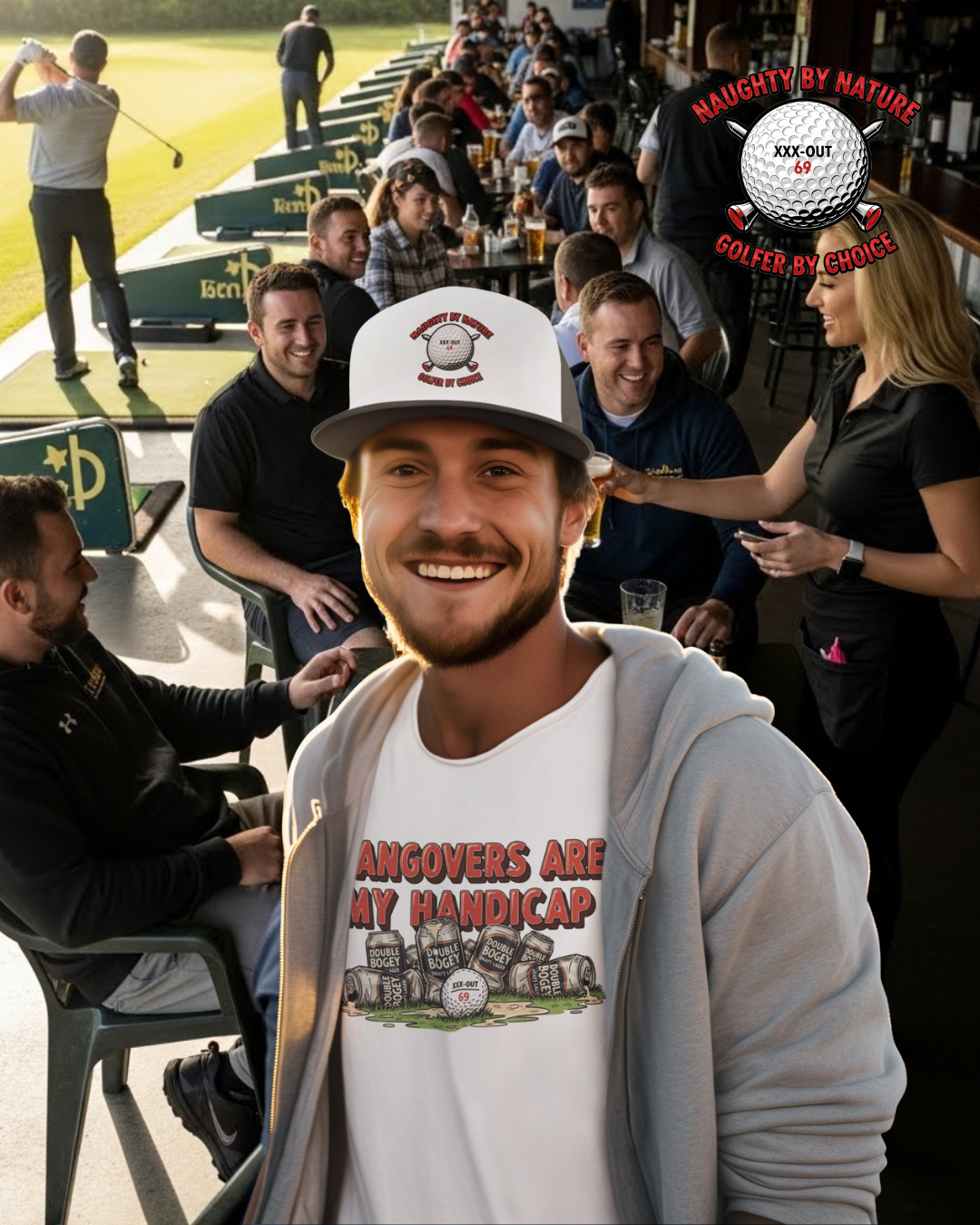 Hangovers Are My Handicap T-Shirt — XXX-OUT Design Signature Apparel