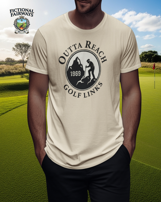 Outta Reach Golf Links T-Shirt — Fictional Fairways Signature Apparel